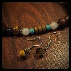 🐶 Genuine Tiger Eye Earrings